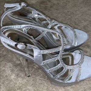 Silver Evening Heels